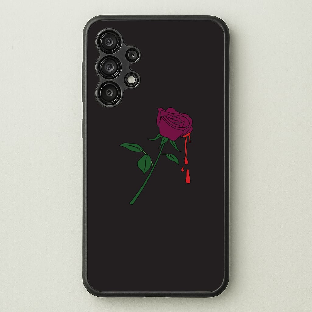 Dark Pink Rose Galaxy A13 Case