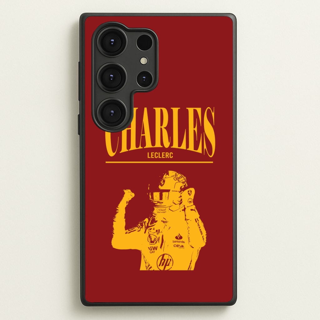 Charles Red And Gold Galaxy S25 Ultra Case
