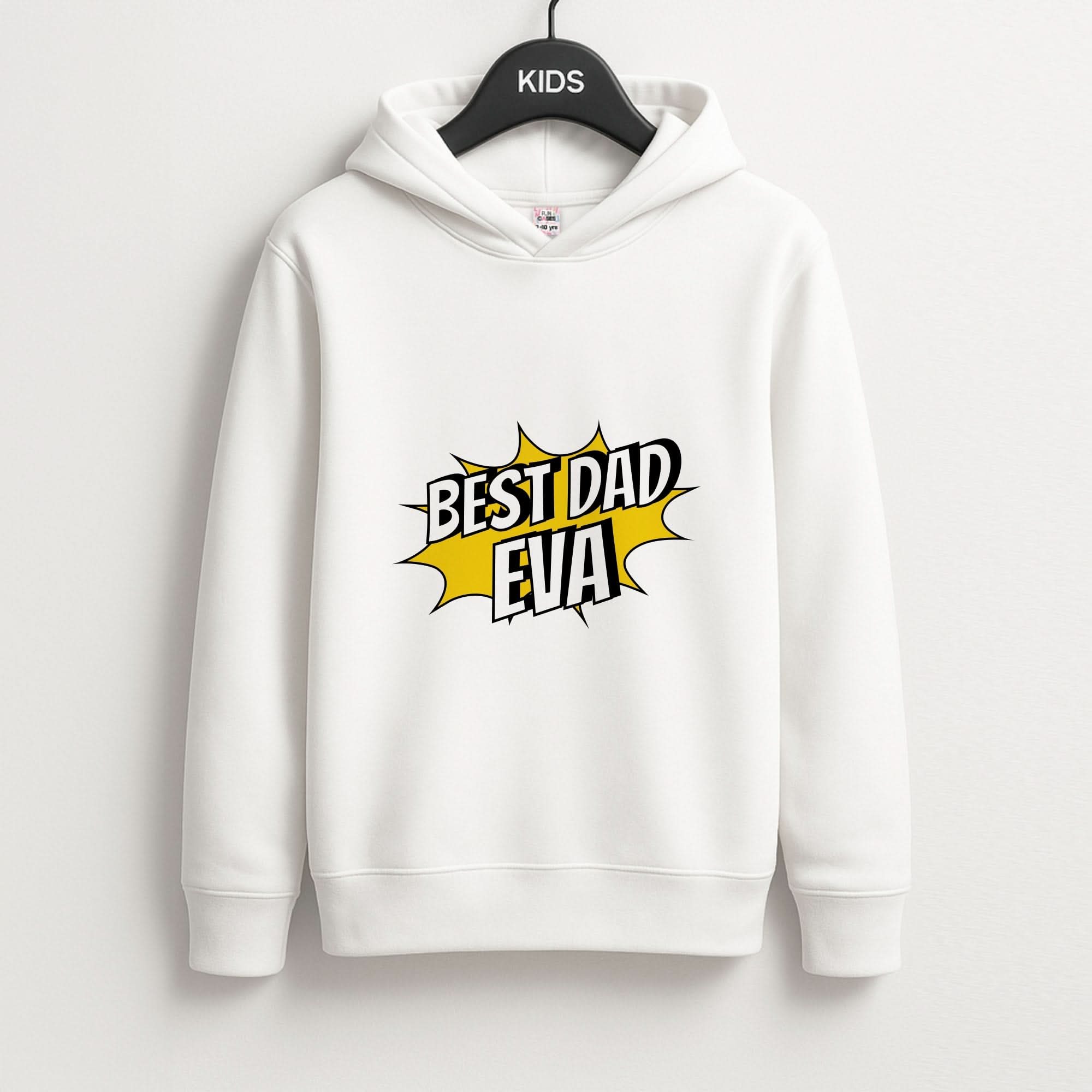 Comic Book Best Dad Eva Kids Hoodie
