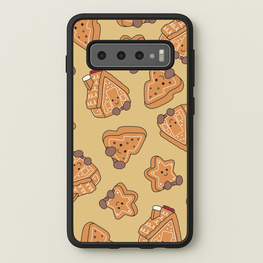 Gingerbread Plushies Pattern Galaxy S10 Plus Case
