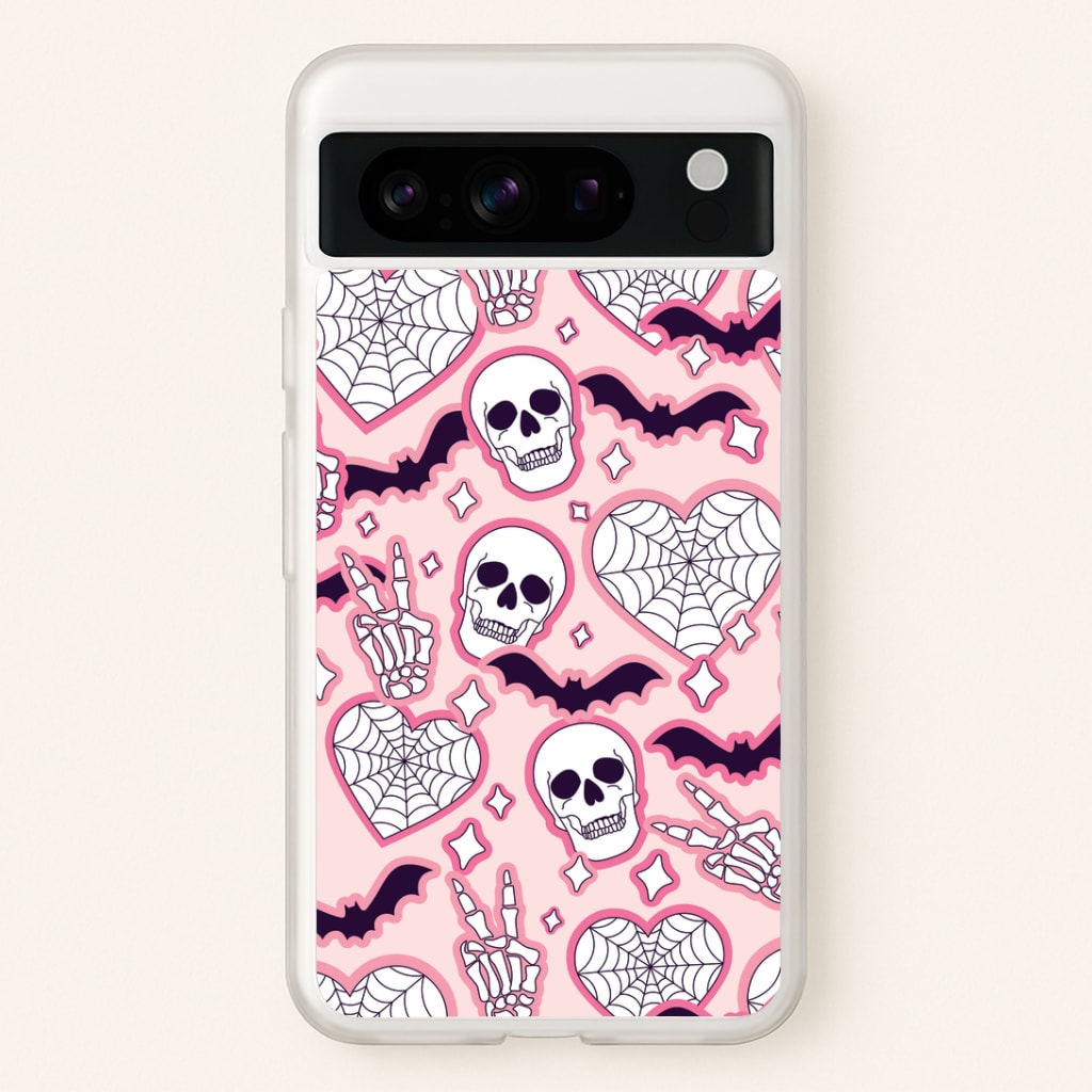 Cute Halloween Stickers Pattern Google Pixel 8 Pro Case
