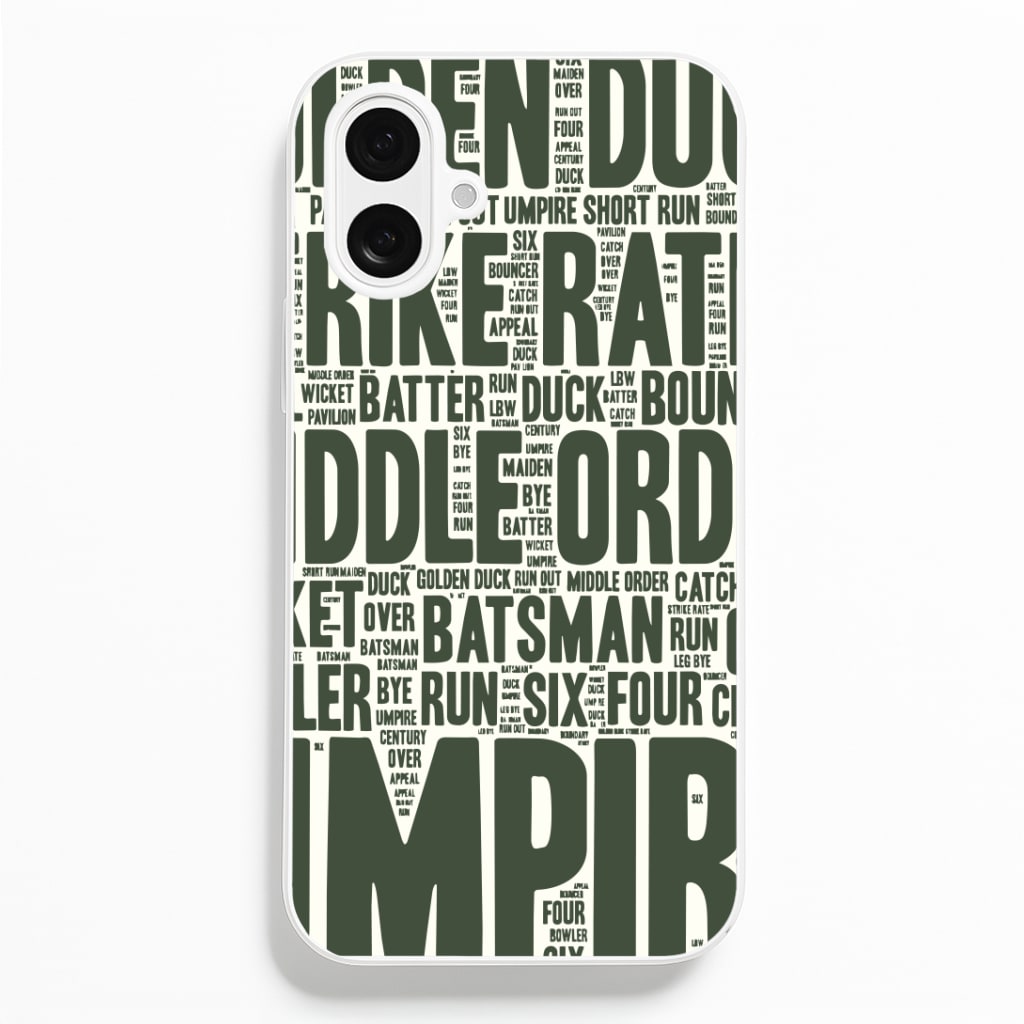 Cricket Wordscape iPhone 16 Case