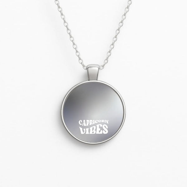 Capricorn Vibes Gradient Zodiac Circle Necklace
