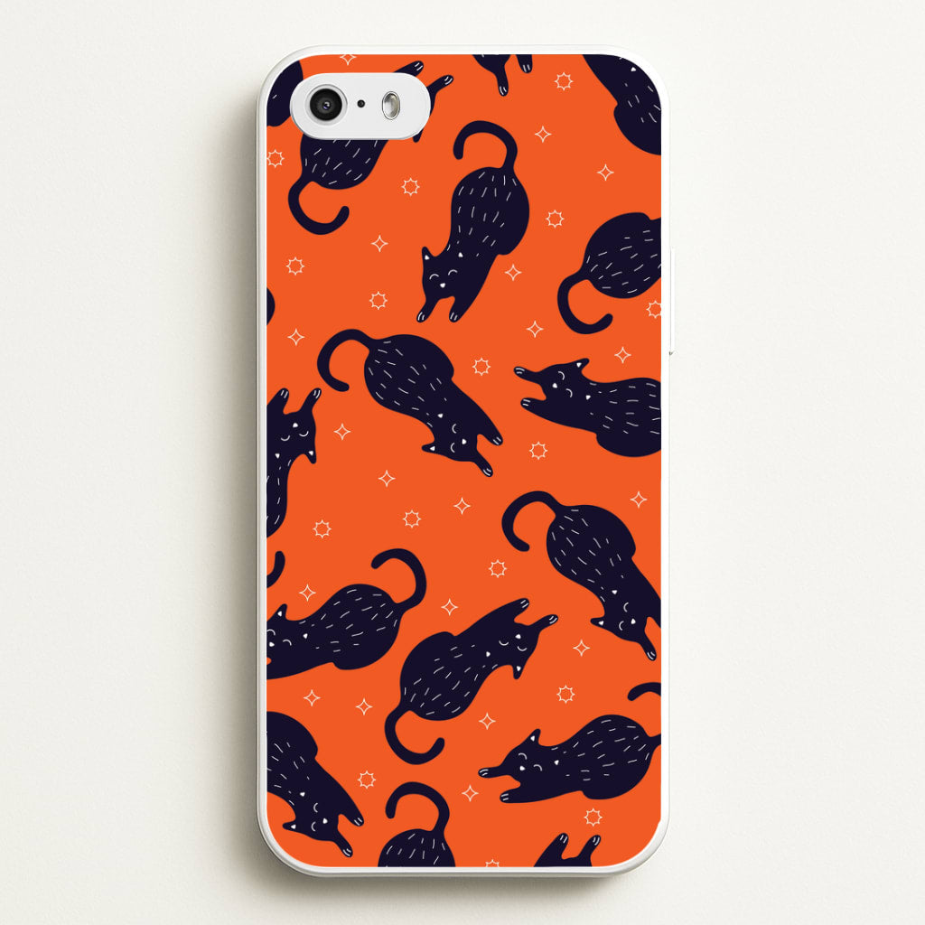 Black Cats And Stars Pattern iPhone 5 / 5s / SE 2016 Case