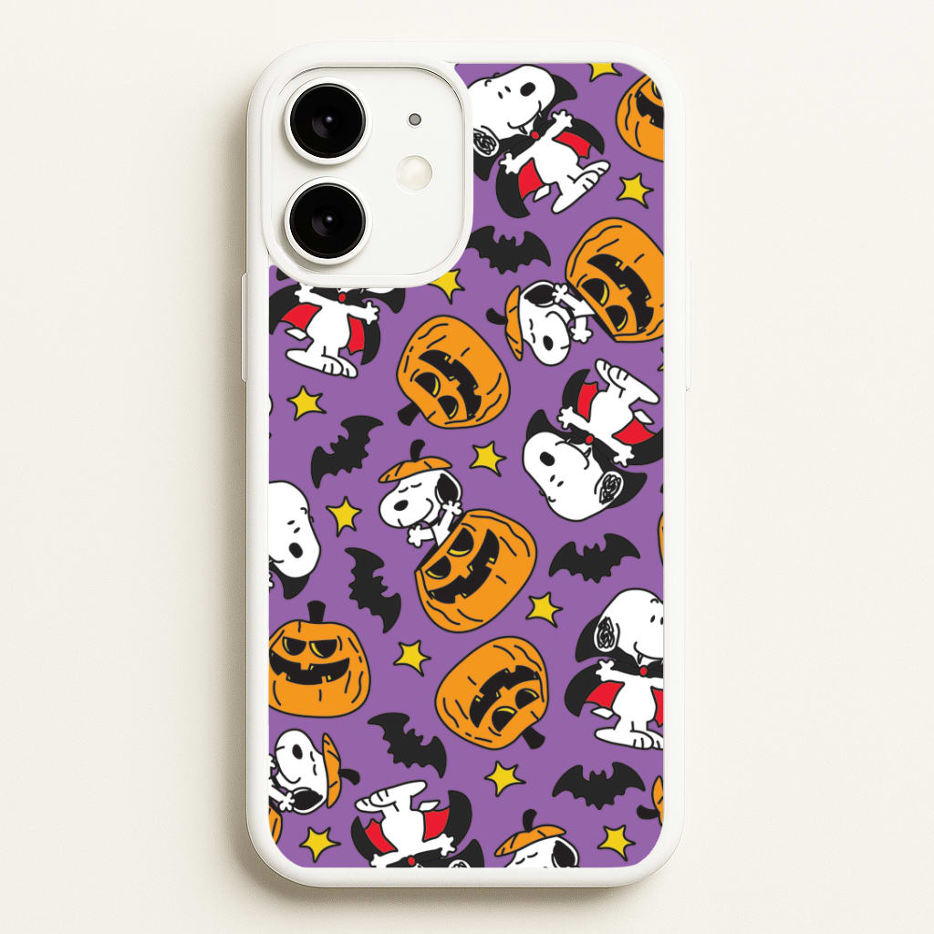 Cartoon Beagle Halloween Pattern iPhone 11 Case