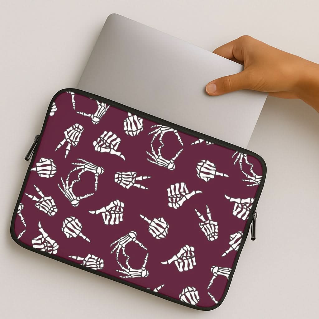 Skeleton Hands Pattern MacBook Cover