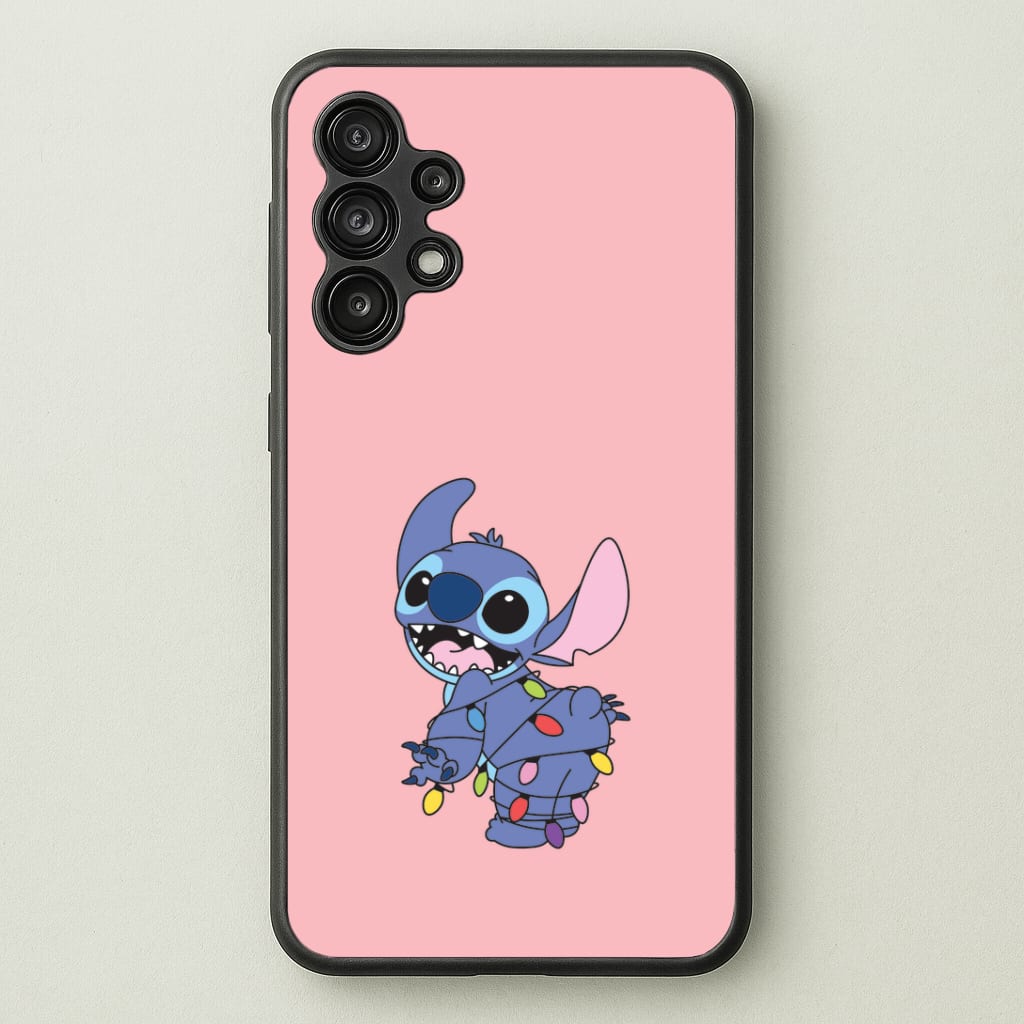 Cute Blue Alien Fairylights Galaxy A13 Case