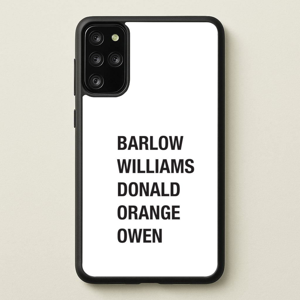 Take Band Members Names Galaxy S20 Plus Case