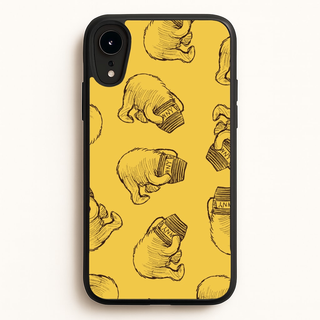 Winnie Honey Pot Pattern iPhone XR Case