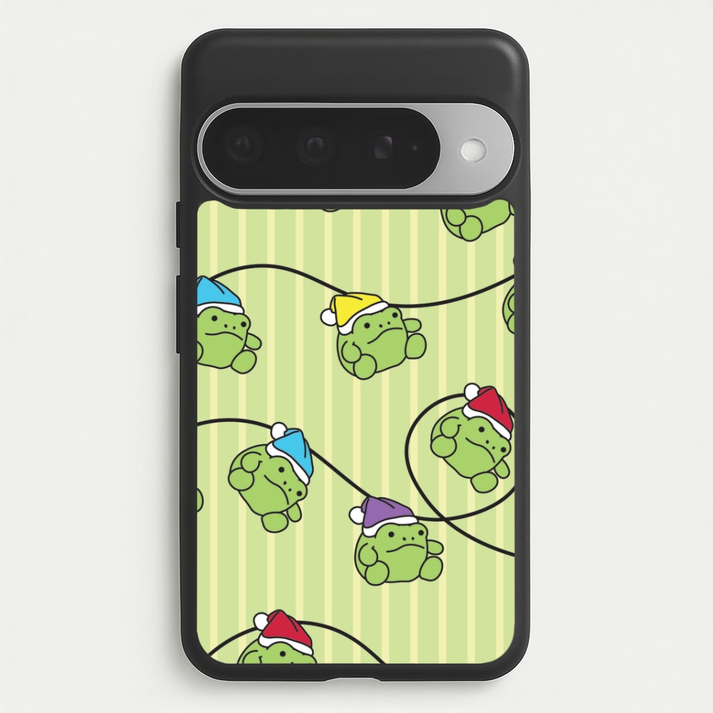 Christmas Frog Plush Fairylights Pattern Google Pixel 10 Pro XL Case