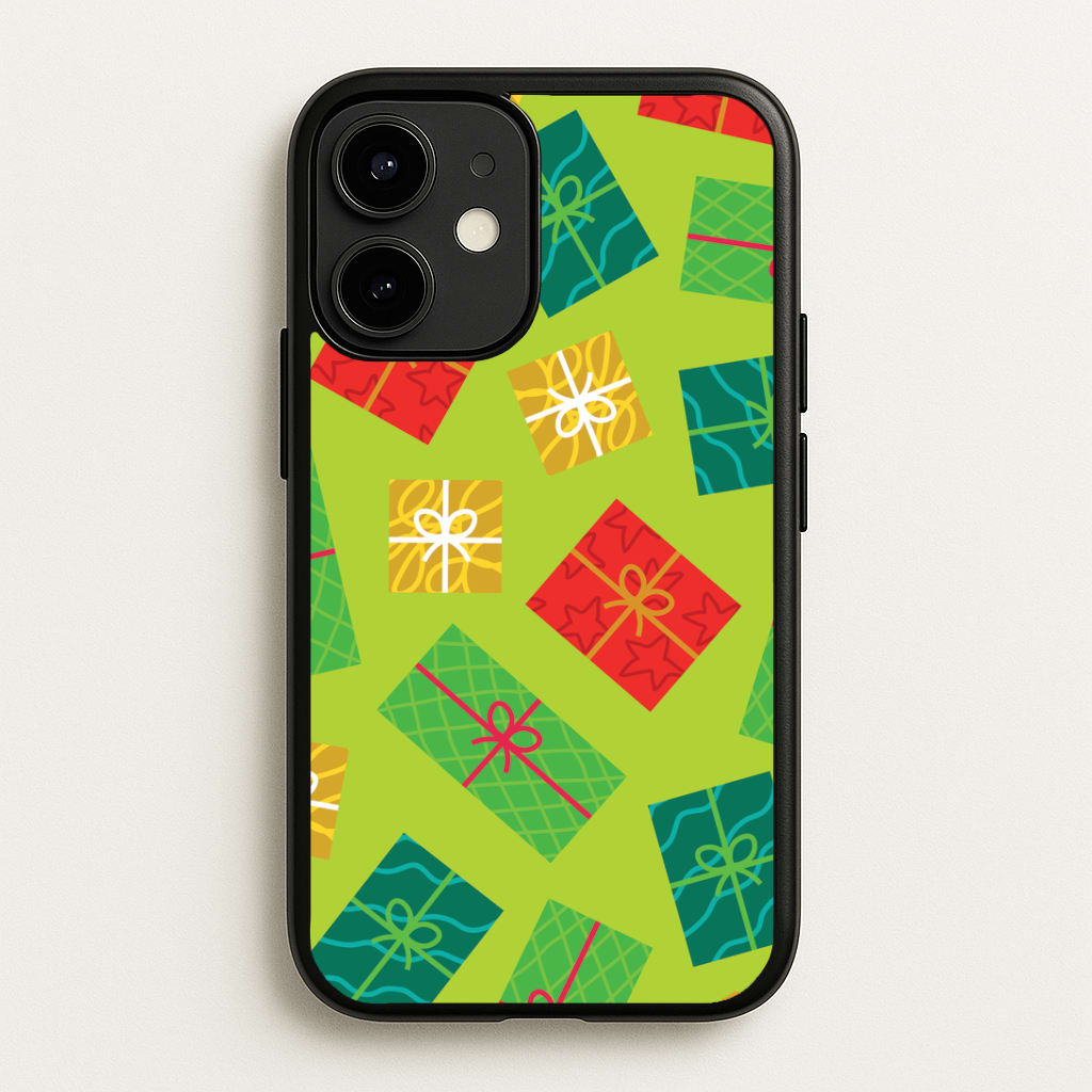 Colourful Abstract Christmas Presents Pattern iPhone 12 Mini Case