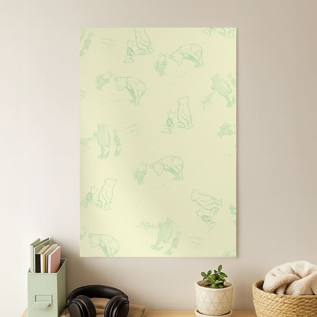 Sketched Winnie Pattern Poster