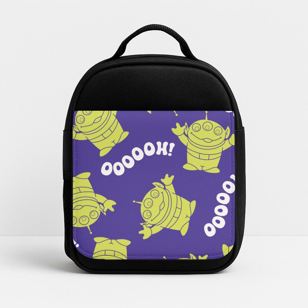 Toy Aliens Silhouette Pattern Insulated Lunch Bag