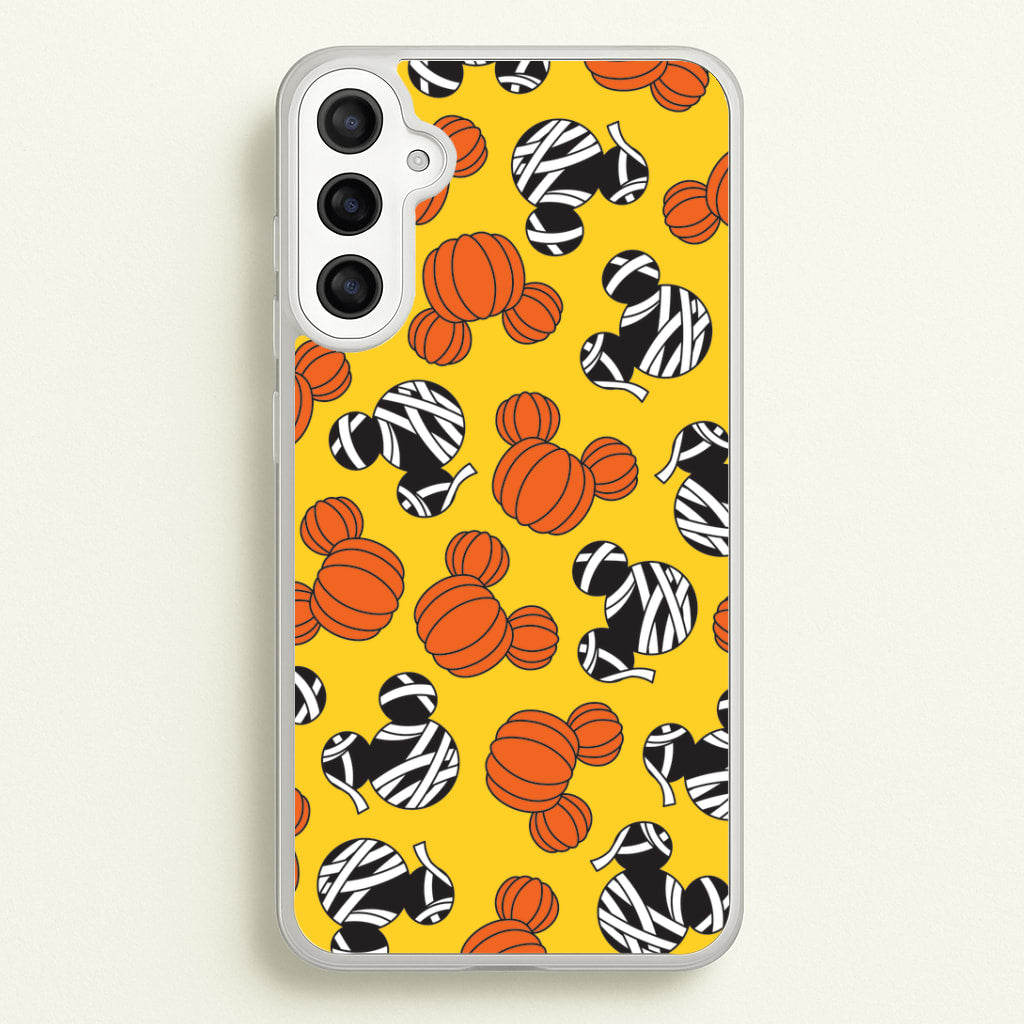 Pumpkin And Mummy Mouse Pattern Galaxy A34 Case