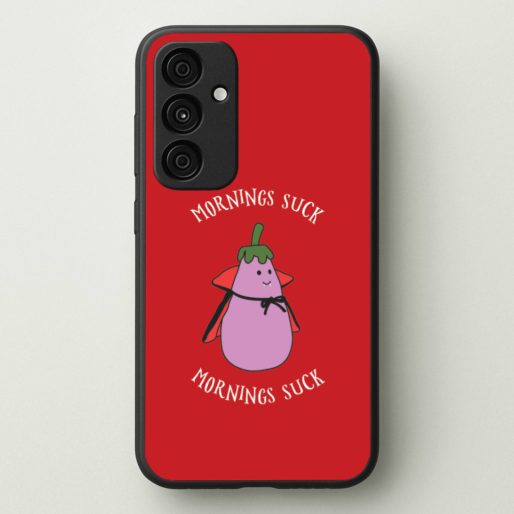Mornings Suck Plush - Halloween Galaxy A35 Case