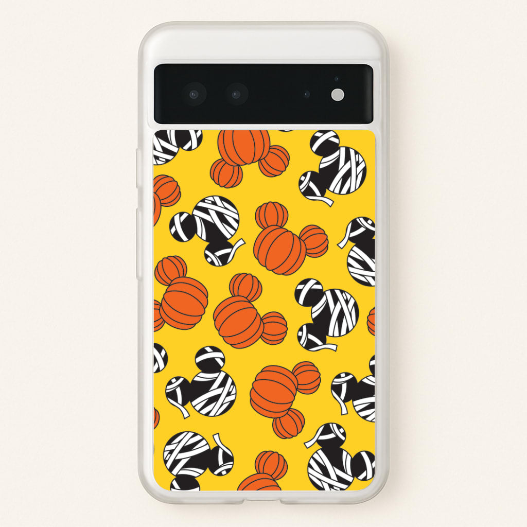 Pumpkin And Mummy Mouse Pattern Google Pixel 6 Case