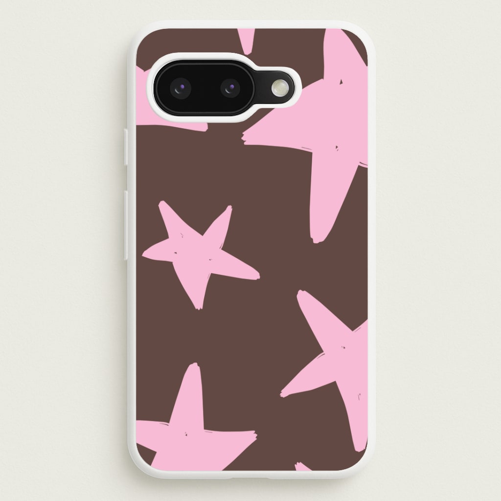 Chocolate & Strawberry Stars Google Pixel 9a Case