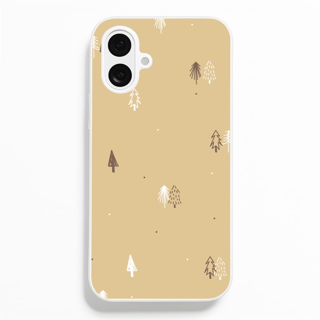 Minimal Christmas Trees Pattern iPhone 16 Plus Case