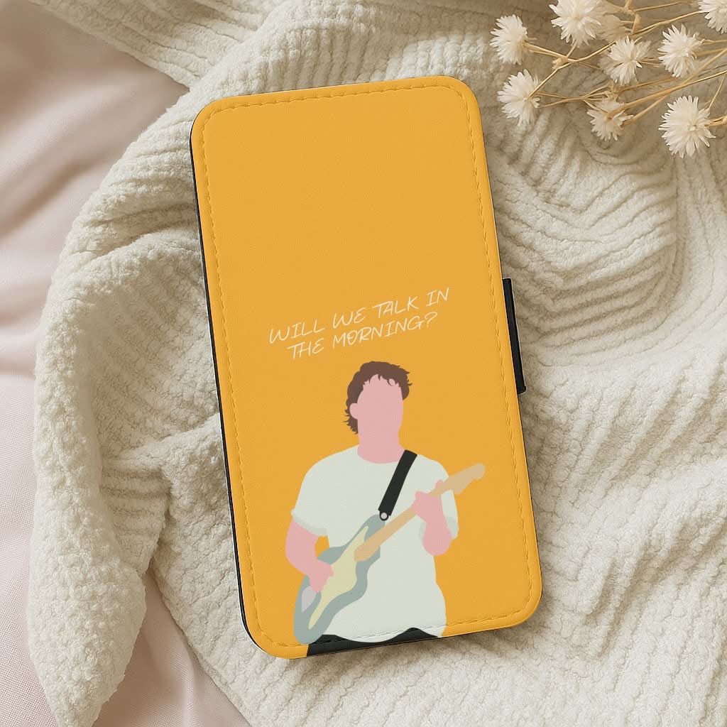 Will We Talk In The Morning Yellow Leather Phone Case