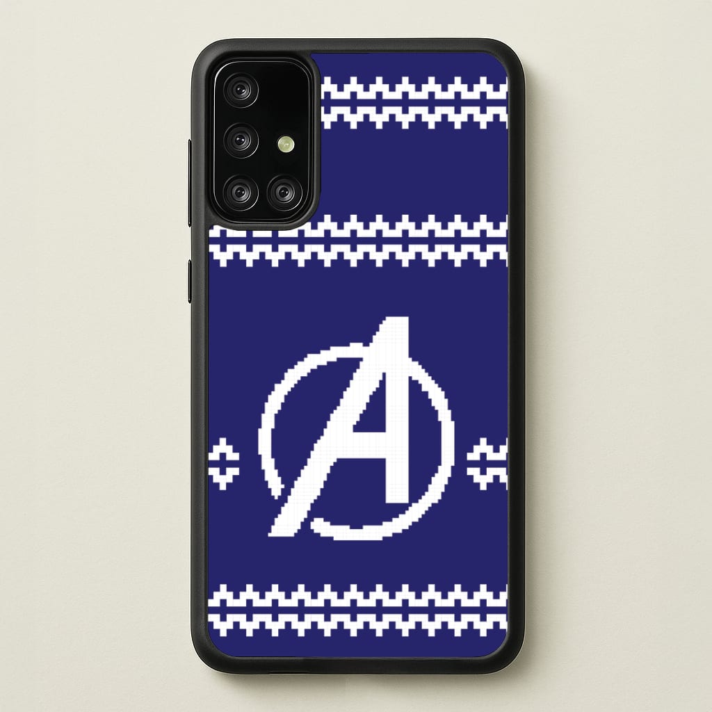 Superhero Team Blue Christmas Jumper  Galaxy A71 Case