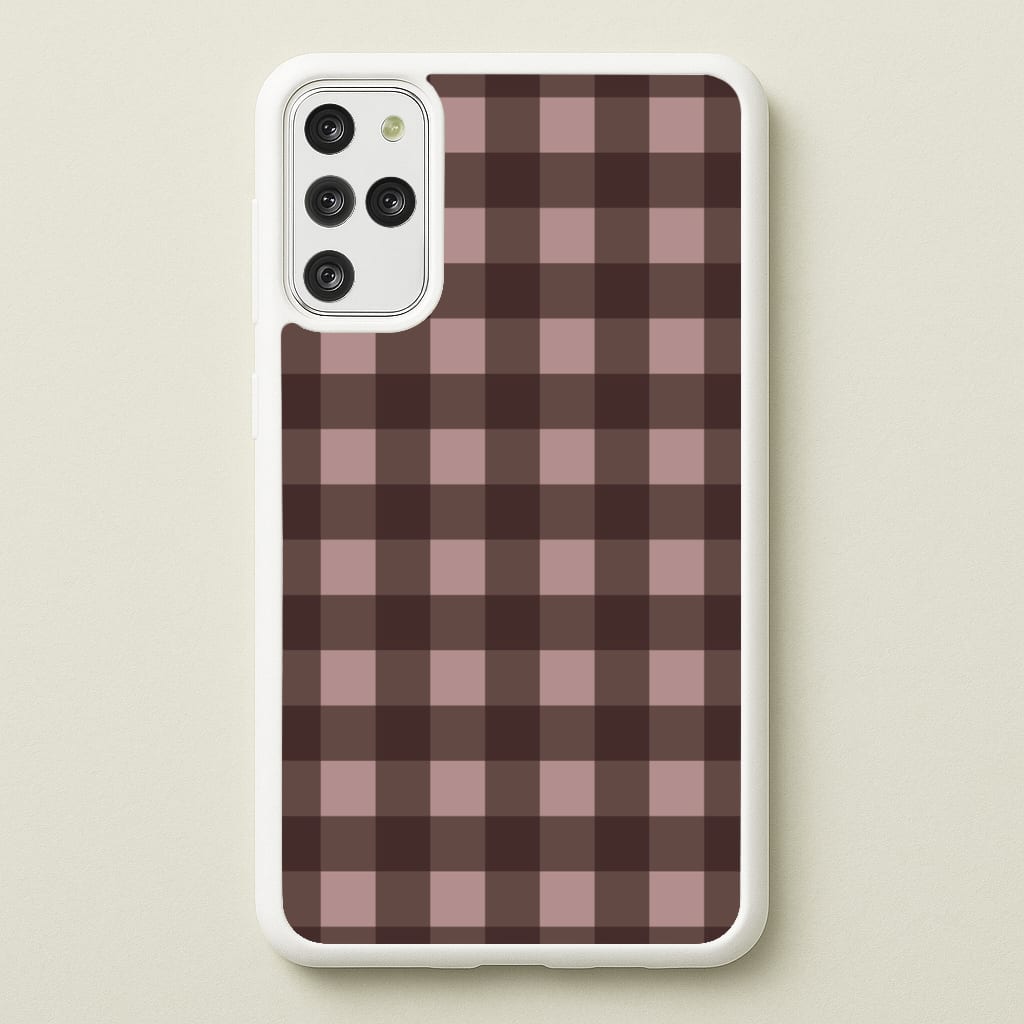 Chocolate Gingham Galaxy S20 Plus Case