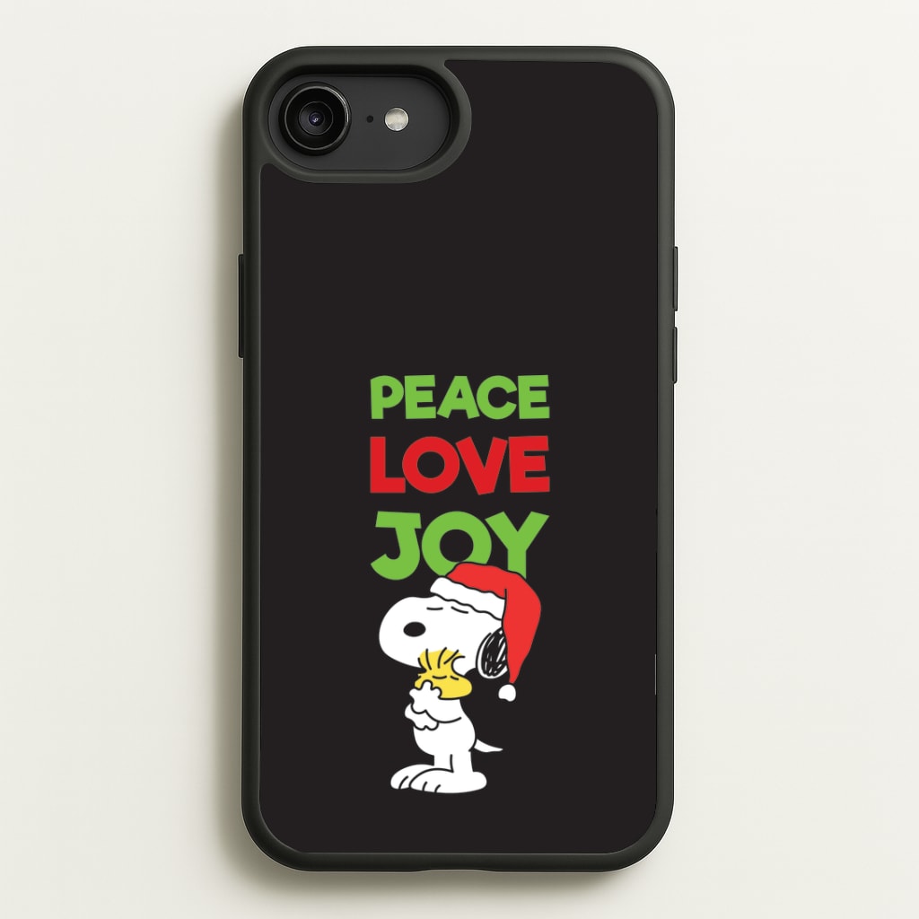 Peace, Love, Joy Christmas Cartoon Beagle iPhone 6 Plus / 7 Plus / 8 Plus Case
