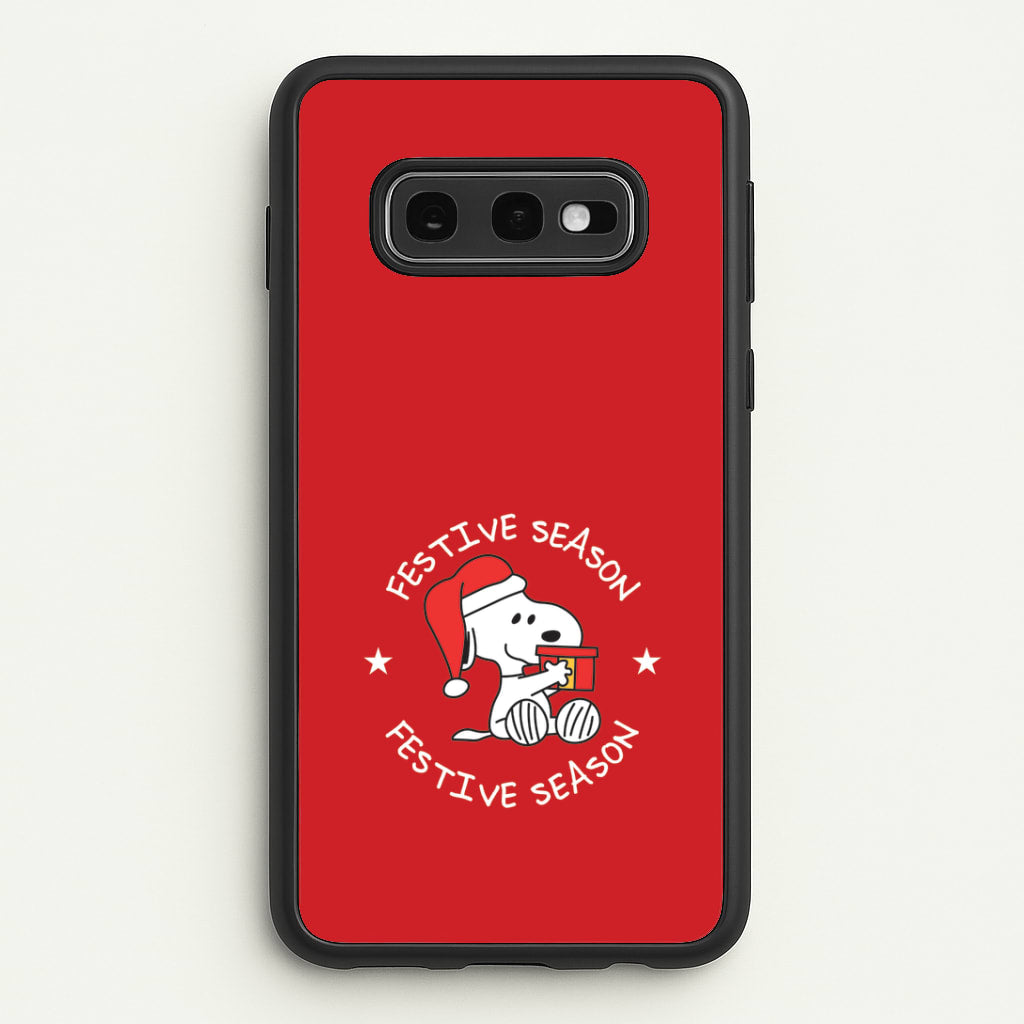 Cartoon Beagle Festive Season Galaxy S10e Case