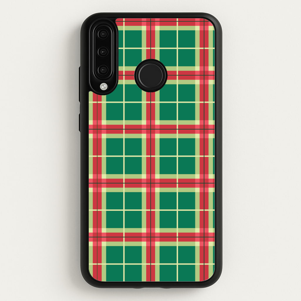 Red And Green Tartan II Christmas Pattern Huawei P30 Lite Case