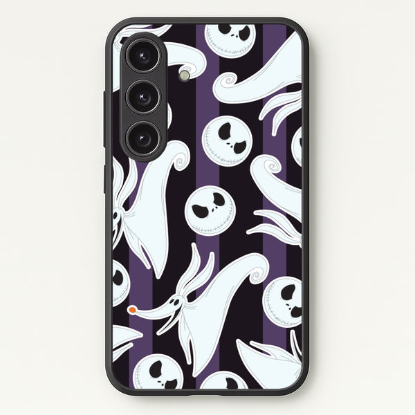 Skeleton Dog And Face Pattern Galaxy S24 Plus Case