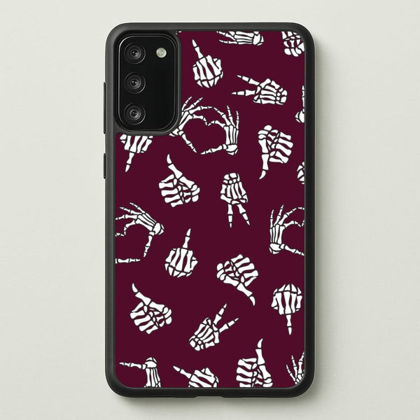 Skeleton Hands Pattern Galaxy S20 Case