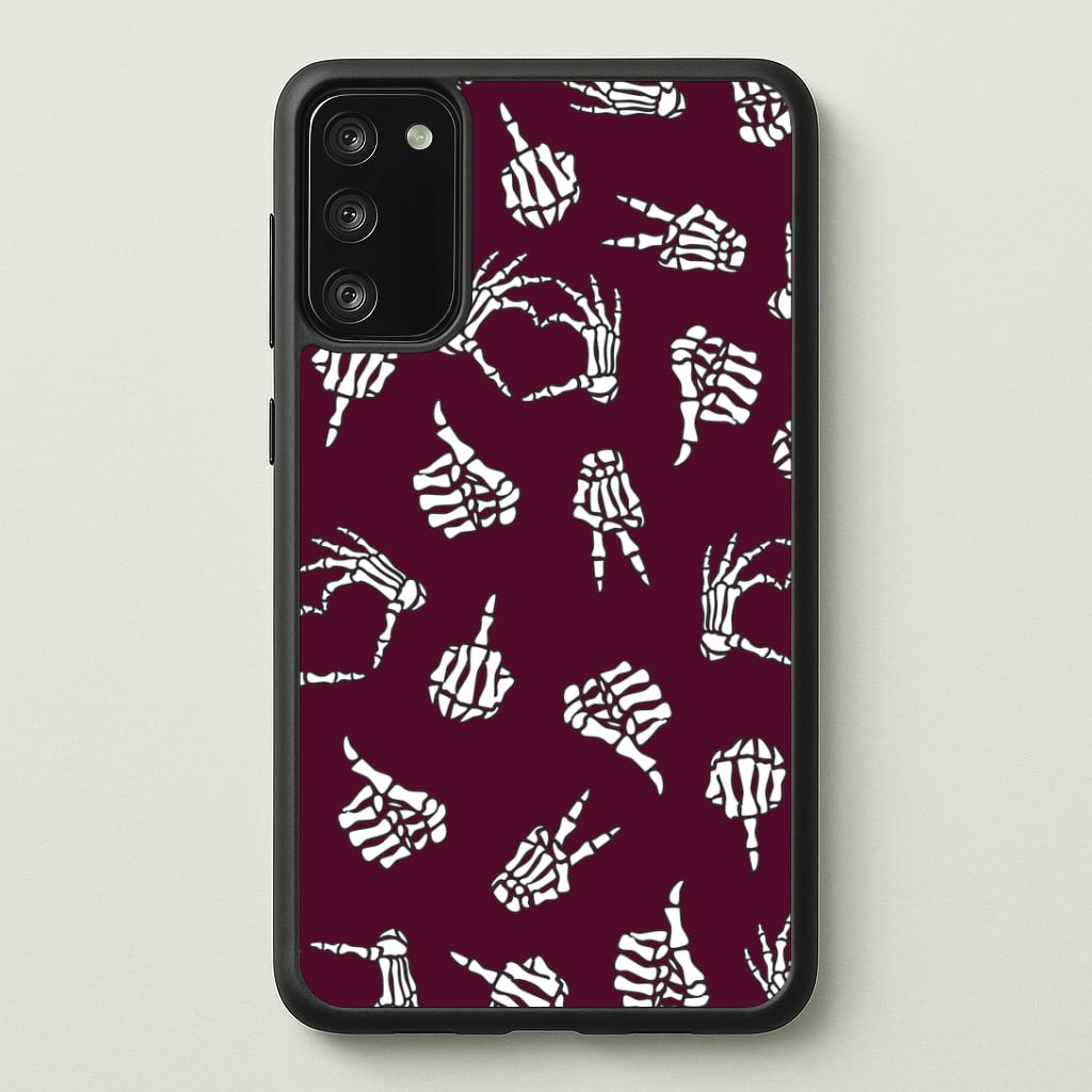 Skeleton Hands Pattern Galaxy S20FE Case
