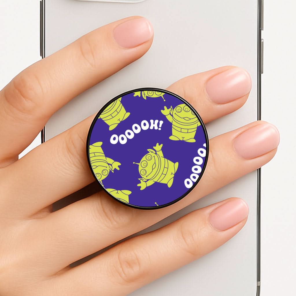 Toy Aliens Silhouette Pattern Phone Grip