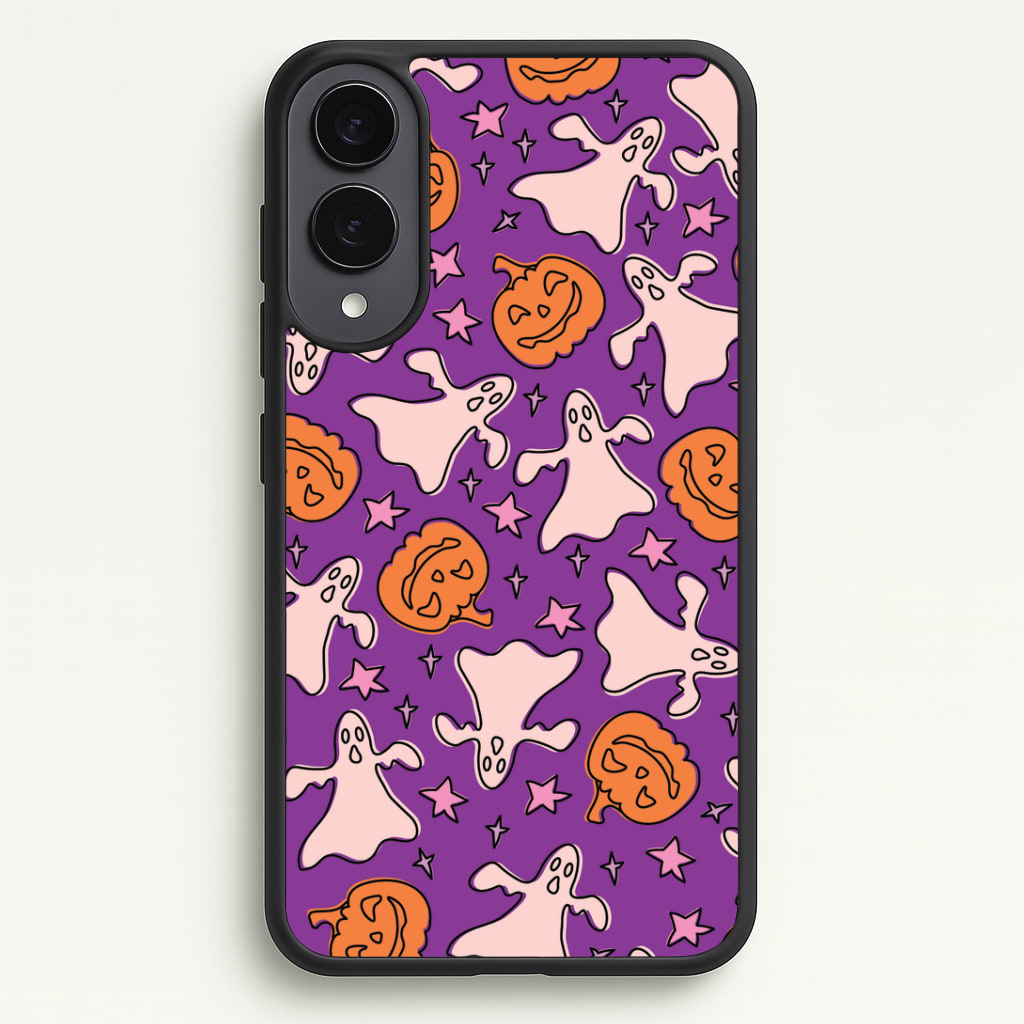 Abstract Halloween Pattern Galaxy S25 Edge Case