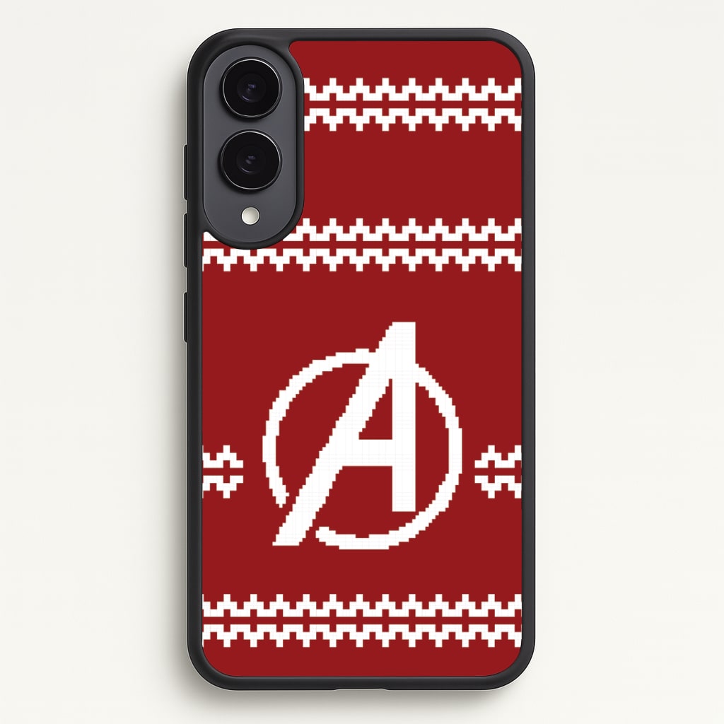 Superhero Team Red Christmas Jumper Galaxy S25 Edge Case