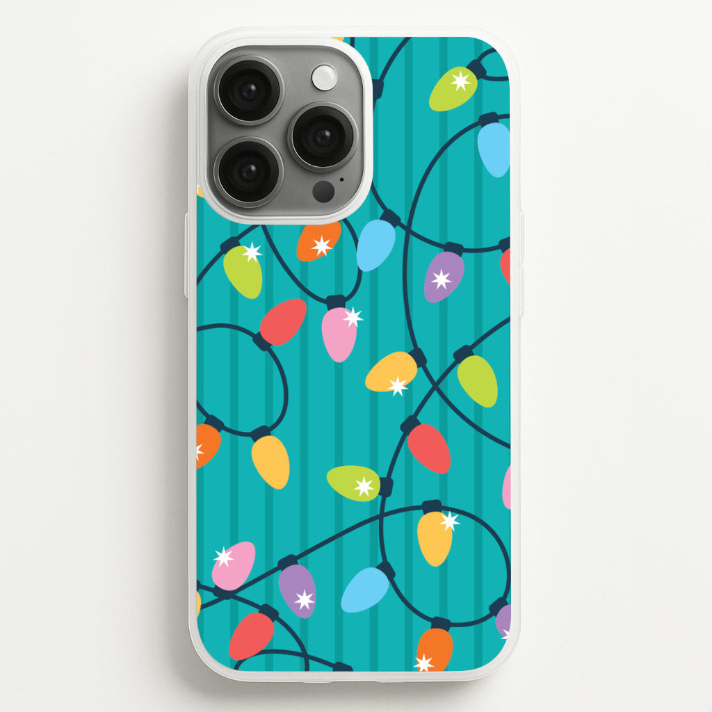 Funky Christmas Lights Pattern iPhone 13 Pro Max Case