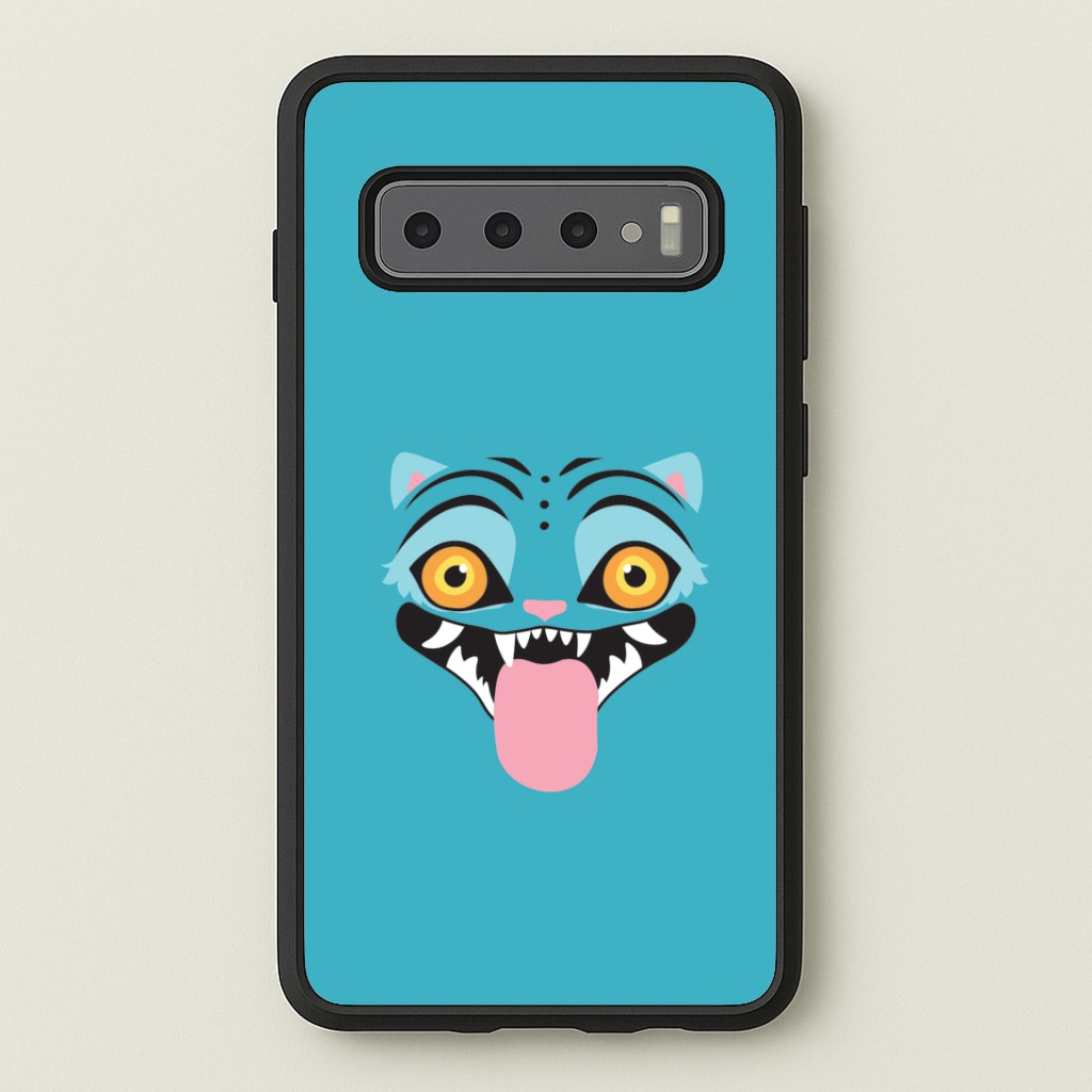 Demon Cat Face Galaxy S10 Case