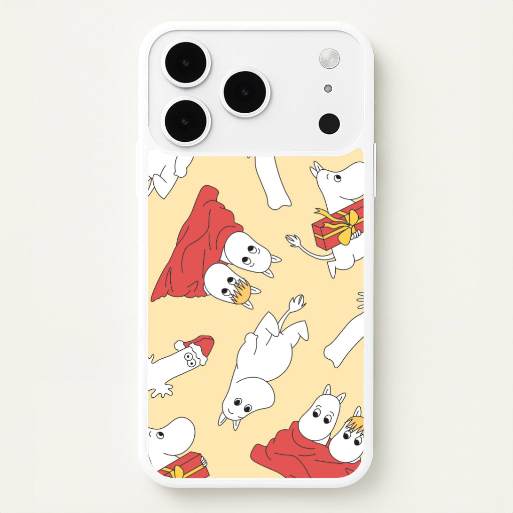 Christmas Mooms Pattern iPhone 17 Pro Case