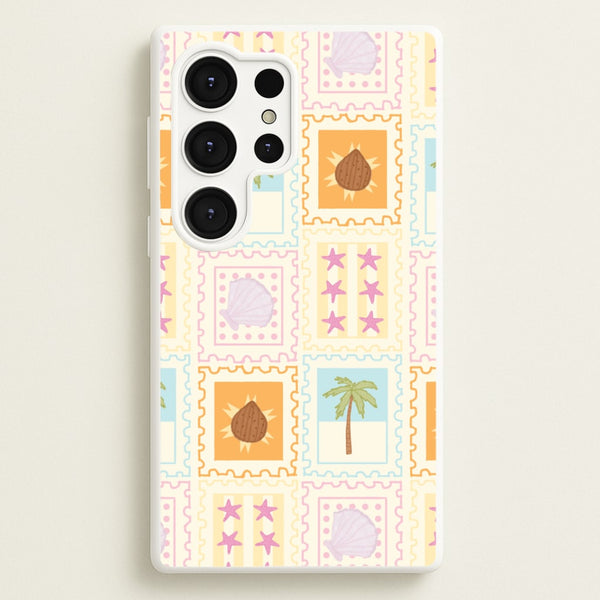 Tropical Stamps Galaxy S25 Ultra Case