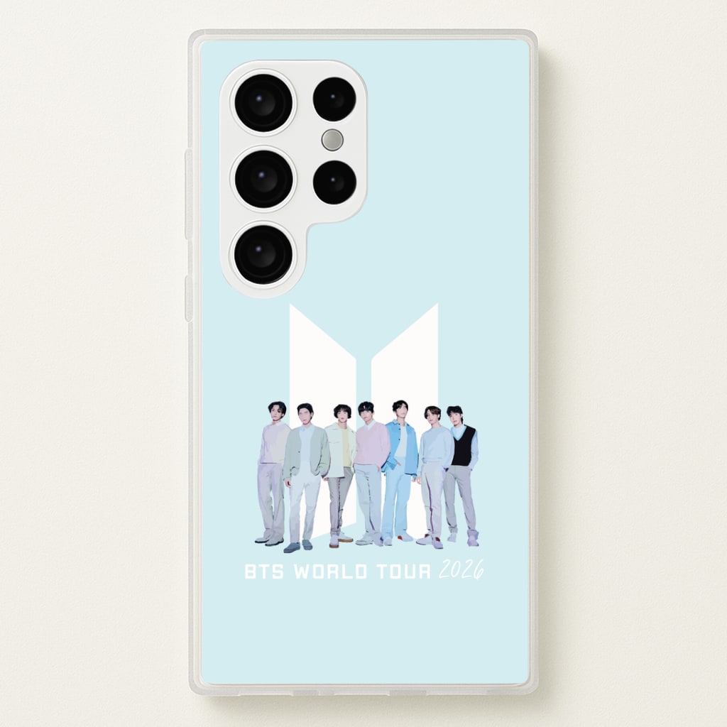 K-Pop Band Tour Pastel Blue Galaxy S24 Ultra Case