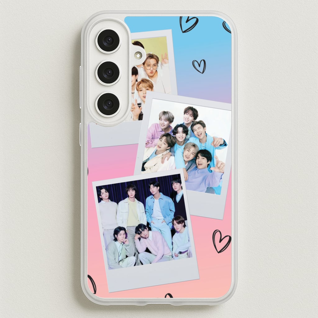 K-Pop Band Polaroid Collage Galaxy S25FE Case