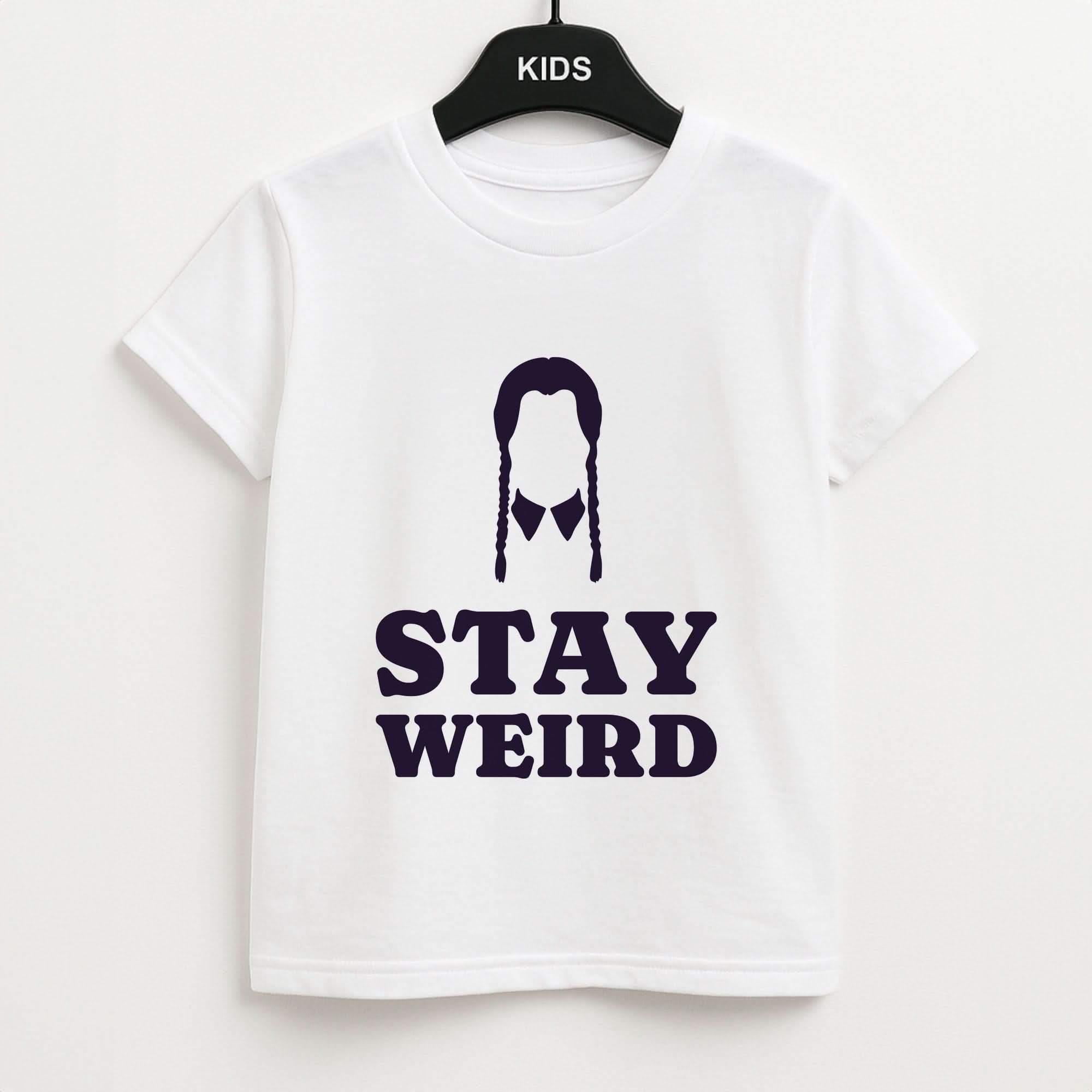 Stay Weird Purple Kids Unisex T-Shirt