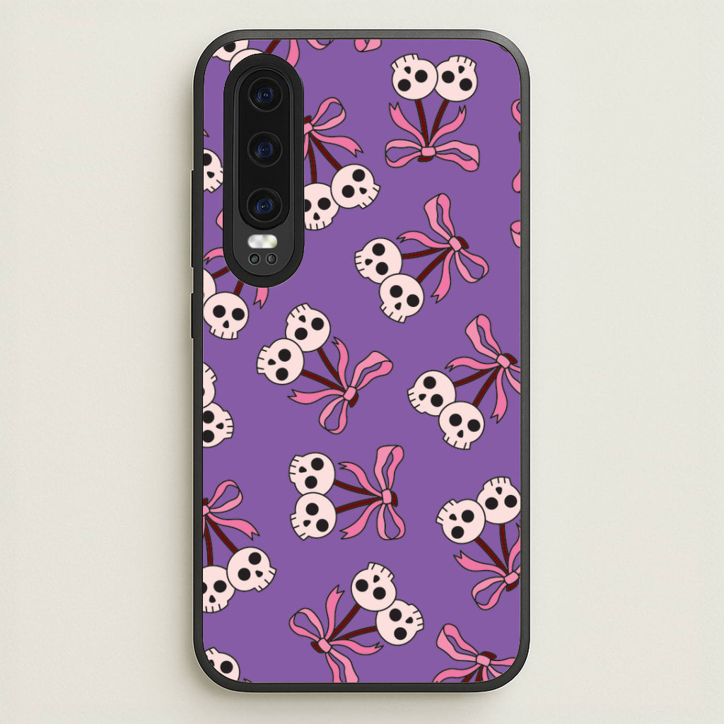 Cherry Skulls Pattern Huawei P30 Case