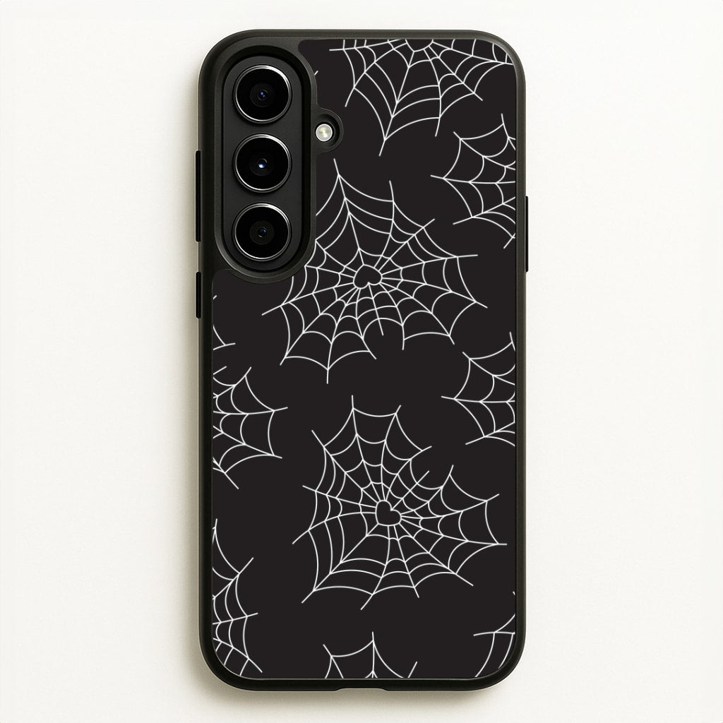 Spiderweb Hearts Pattern Galaxy A56 Case
