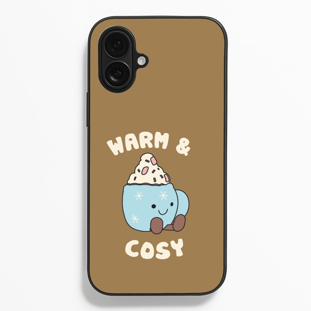 Hot Cocoa Plush Quote iPhone 16 Plus Case