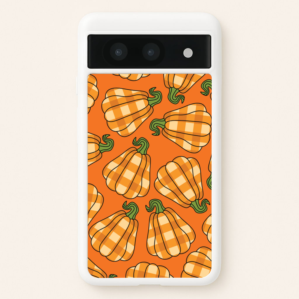 Tartan Pumpkins Pattern Google Pixel 8a Case