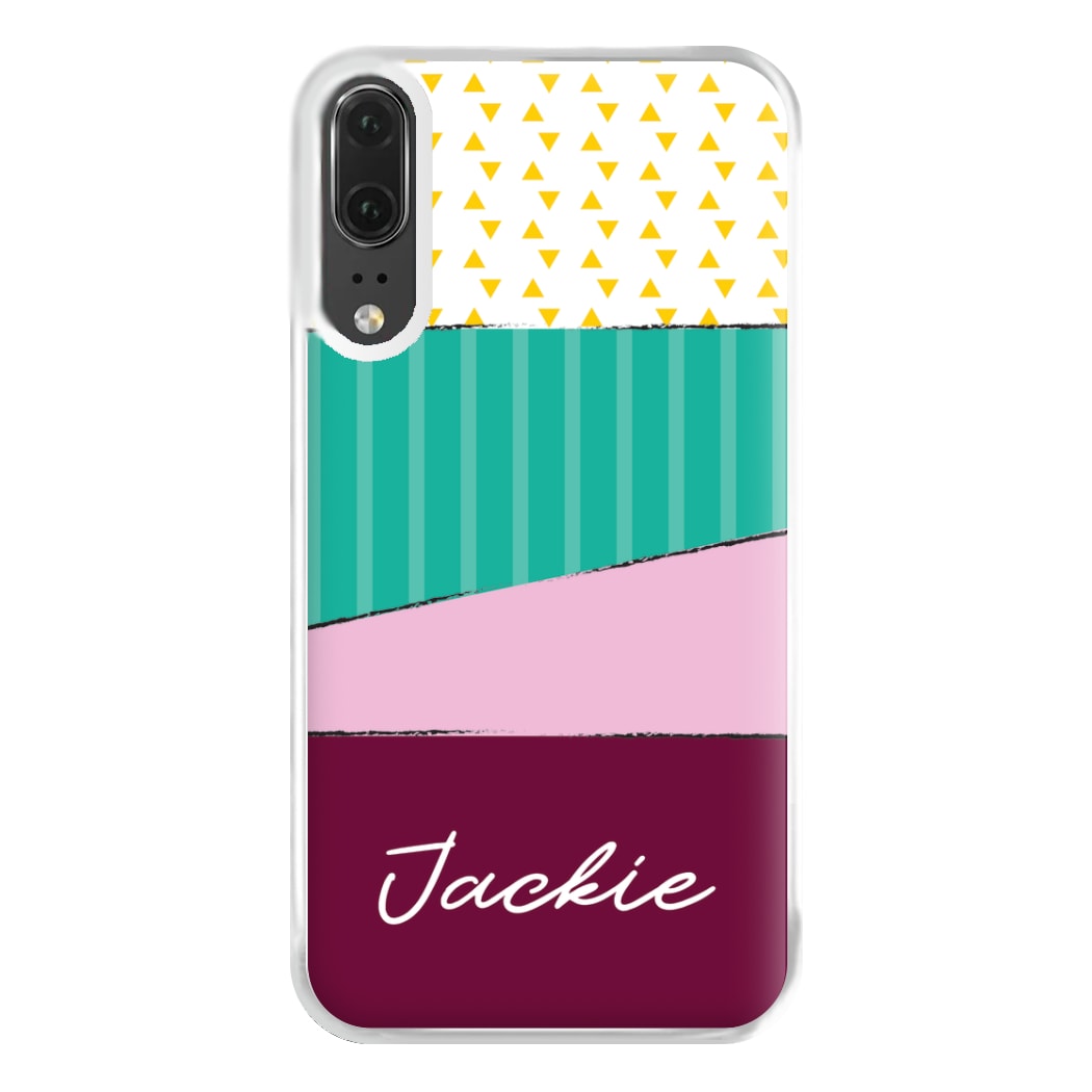 Geometric Patterns Personalised Name Huawei P20 Case