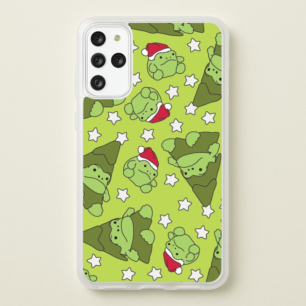 Christmas Frogs And Stars Plush Pattern Galaxy S20 Plus Case