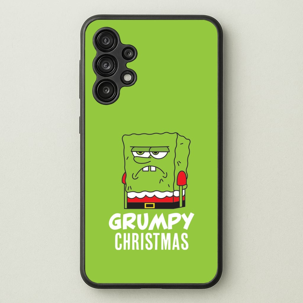 Grumpy Christmas Cartoon Sponge Galaxy A13 Case