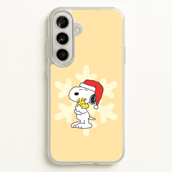 Christmas Cartoon Beagle And Bird Galaxy A56 Case