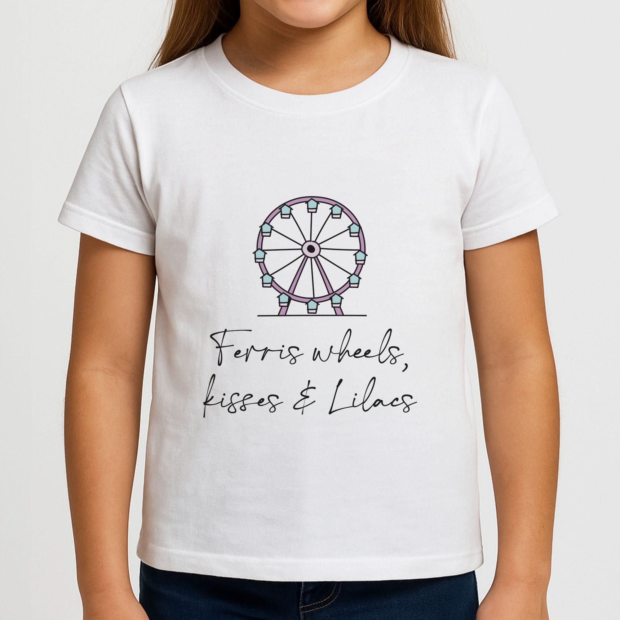 Ferris Wheels, Kisses & Lilacs Girls T-Shirt